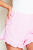 Pink Crochet Frilly Shorts