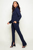 Navy Tailored Trousers with Split