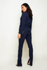 Navy Tailored Trousers with Split