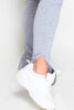 Plus+ Light Grey Split Hem Leggings