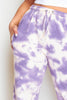 Purple Acid Wash Casual Joggers