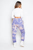 Purple Acid Wash Casual Joggers