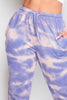 Purple Acid Wash Casual Joggers