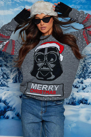 Grey Darth Vader Christmas Jumper