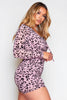 Pink Mesh Leopard Bodycon Mini Dress