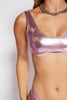 Pink Metallic Scoop Top & Bikini Bottoms
