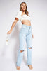 Cream Textured Off The Shoulder Bralet