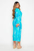 Green Tie Dye Sheer Split Front Kaftan