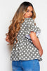 Maternity Sage Polkadot Smock Top