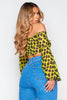 Yellow Cheetah Sheer Beach Crop Top