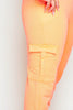 Neon Orange Pocket Detail Cargo Joggers