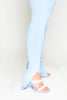 Petite Light Blue Jersey Split Hem Leggings