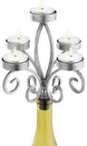 Silver Scroll Wine Bottle Candelabra