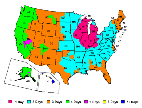 FedEx Estimated Ground Transit Times