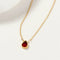 GEMSTONE TEARDROP NECKLACE- GOLD