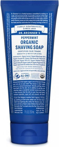 Dr. Bronner's Peppermint Organic Shaving Soap | New London Pharmacy