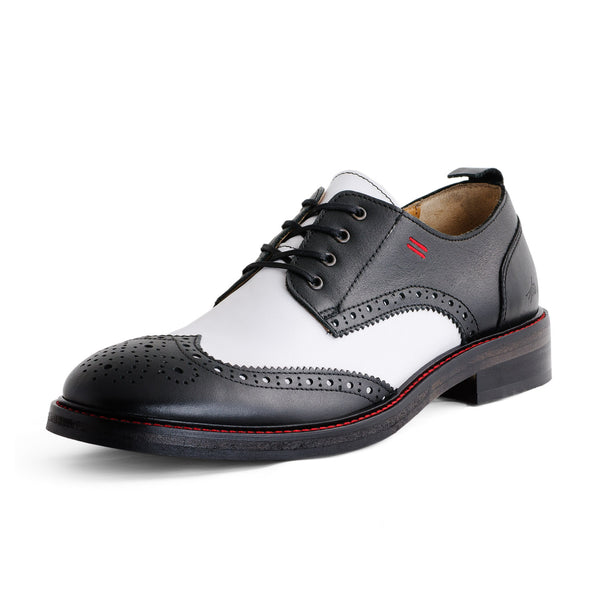 black and white wingtip sneakers