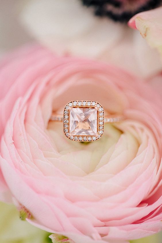 Light Pink Engagement Ring