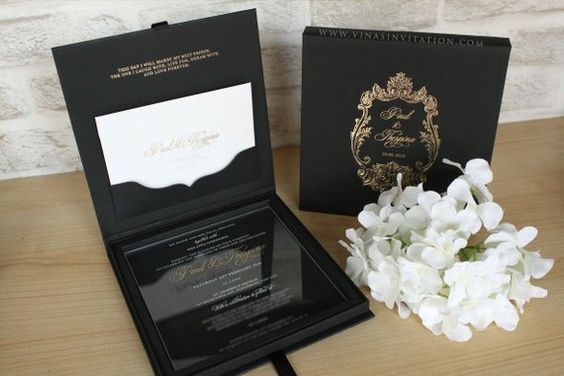 Boxed Acrylic Wedding Invitations