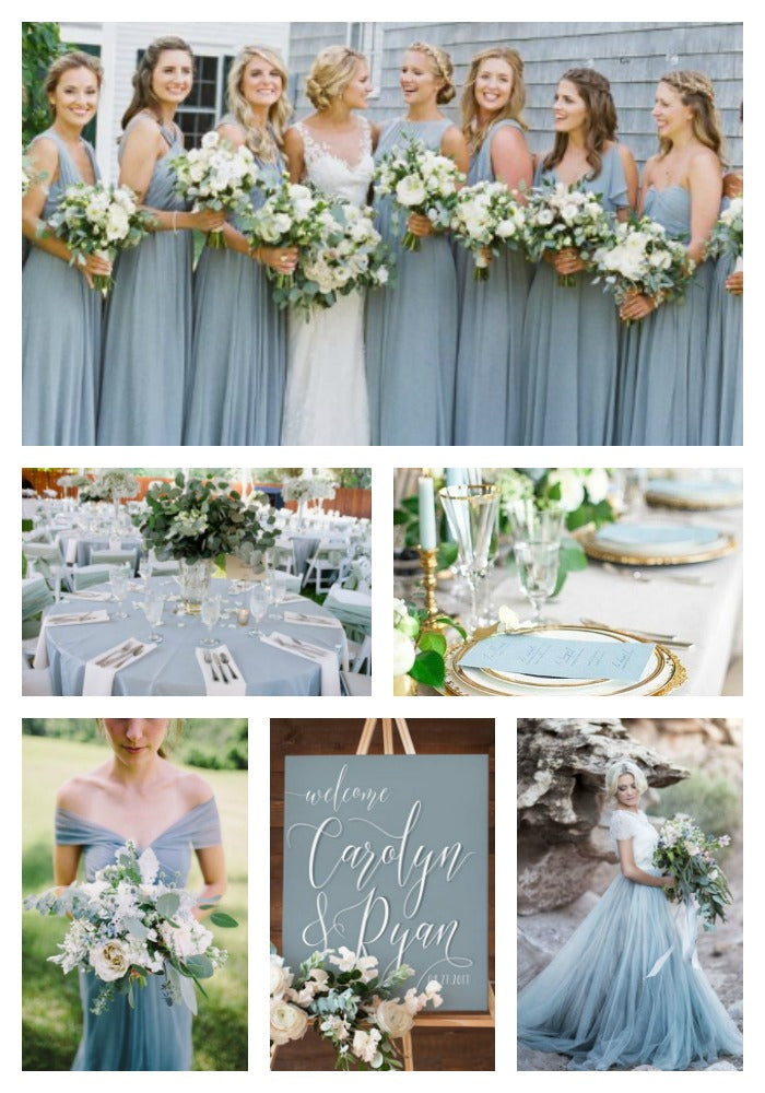 Dusty Blue and Greenery Wedding Inspiration