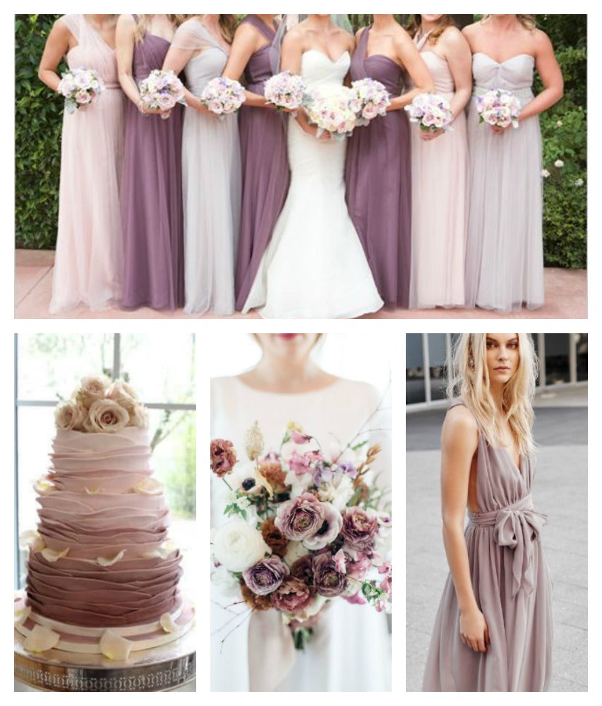 Dusty Rose and Mauve Wedding Color Scheme