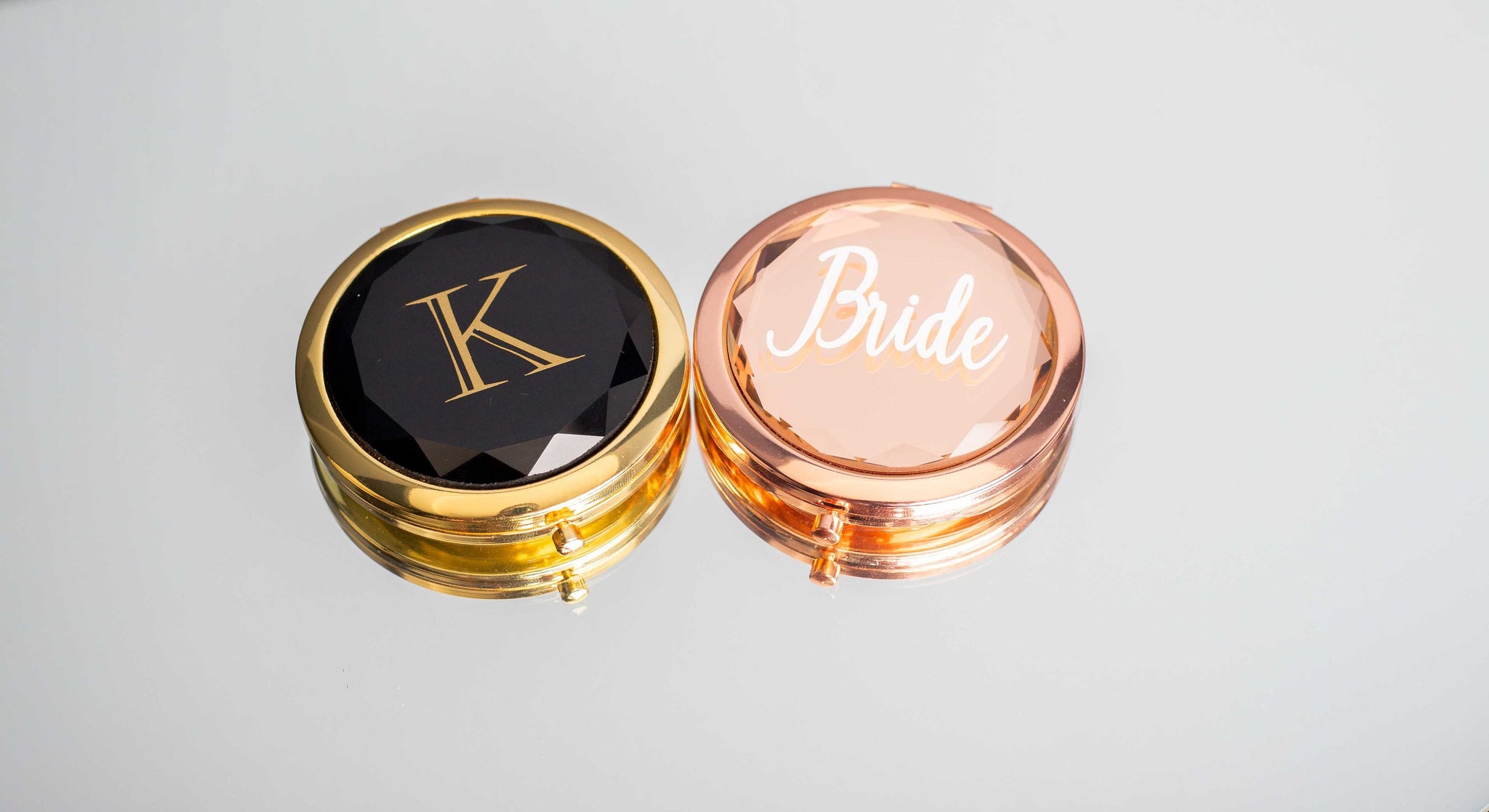 Personalized Jewel Top Compact Mirror For Your Bridesmaid Proposal Box