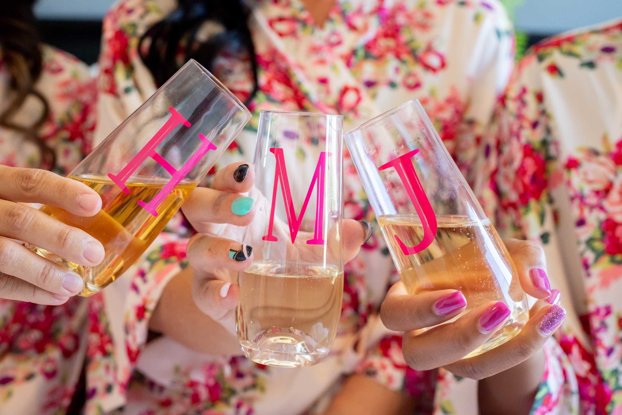 Personalized Stemless Champagne Flutes For Your Bridesmaids Proposal Box
