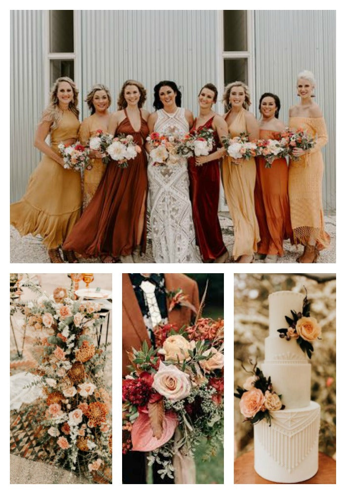 Sunset Orange Wedding Color Scheme