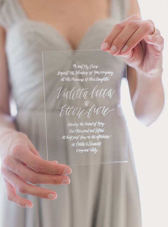 Acrylic Wedding Invitations