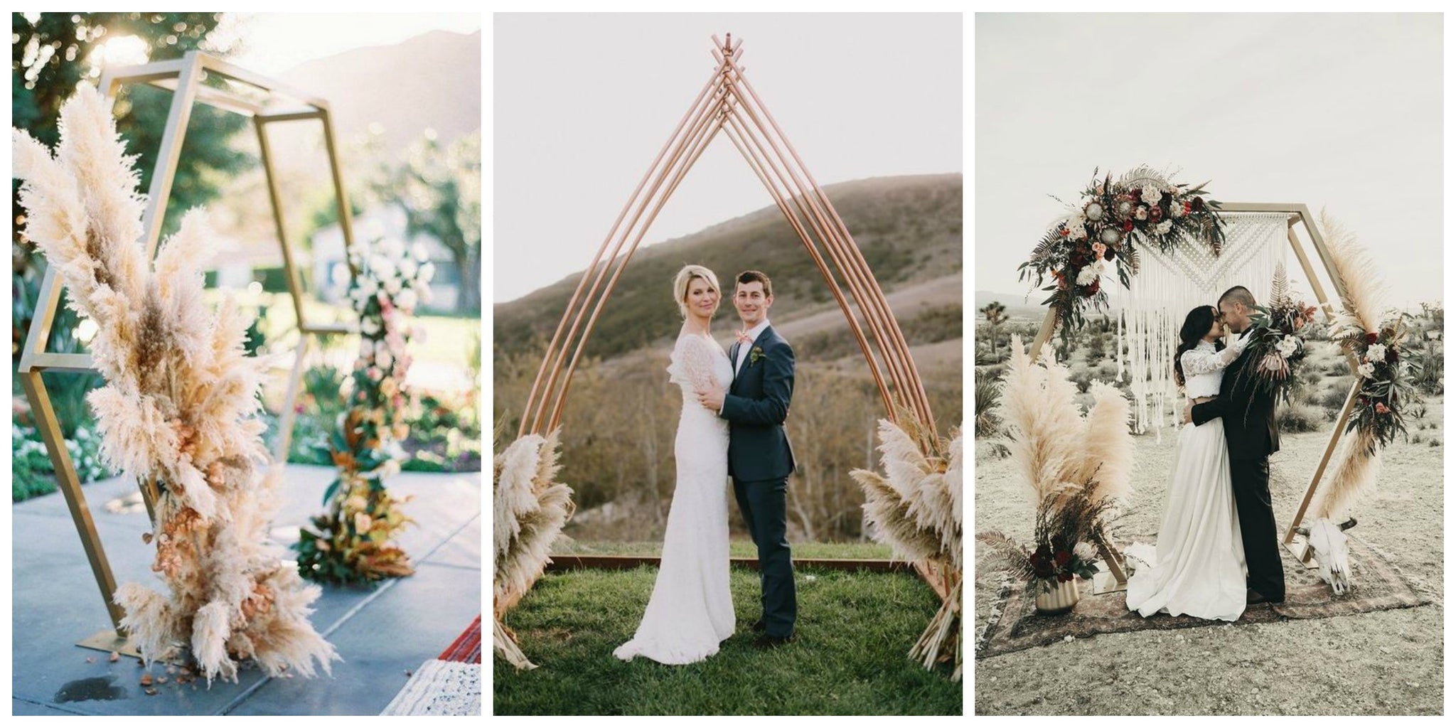 Pampas Grass Wedding Altars