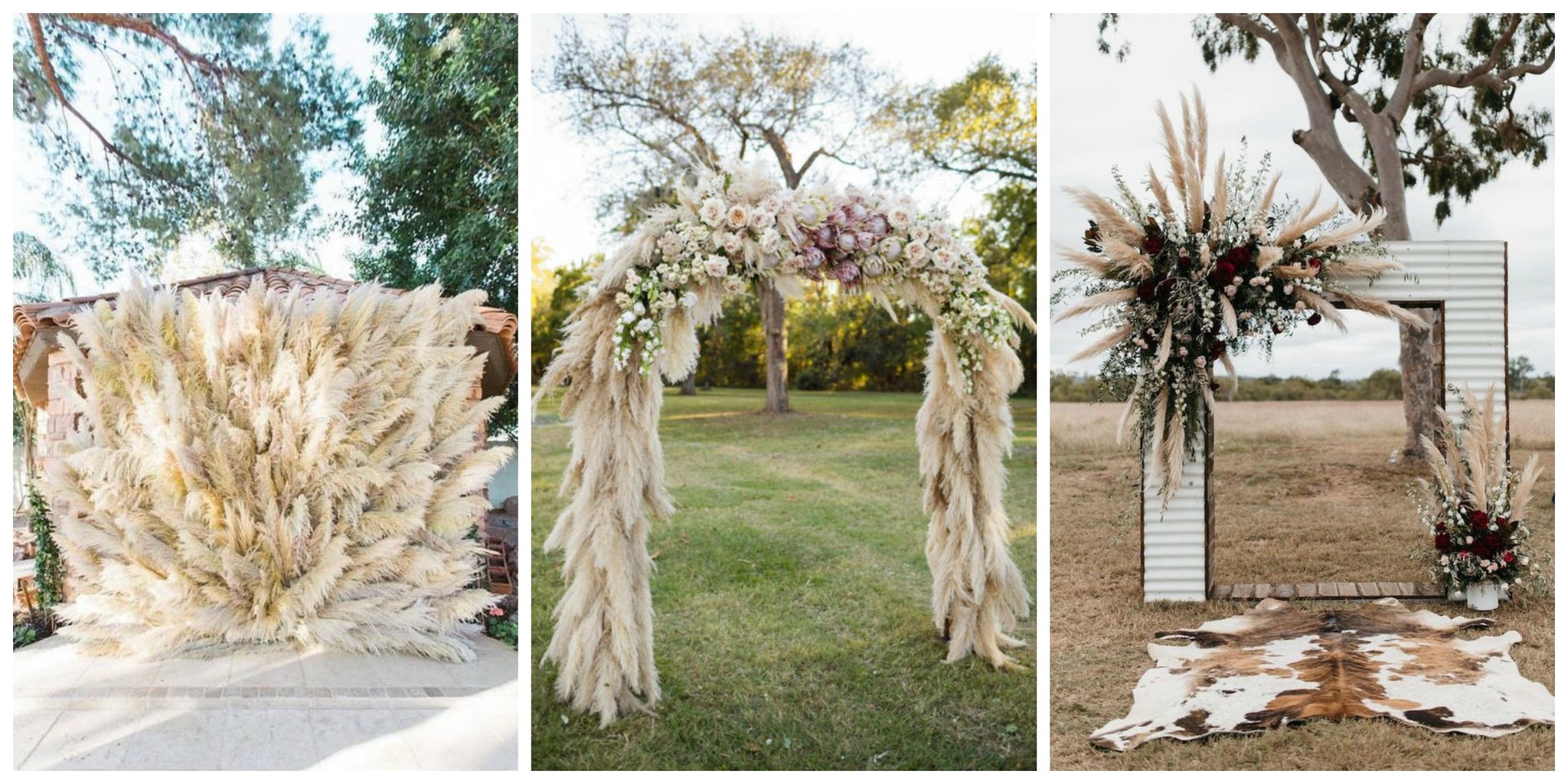 Pampas Grass Wedding Altars