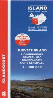 General Maps - South West Iceland - 1:300.000 - Maps - Shop Icelandic Products