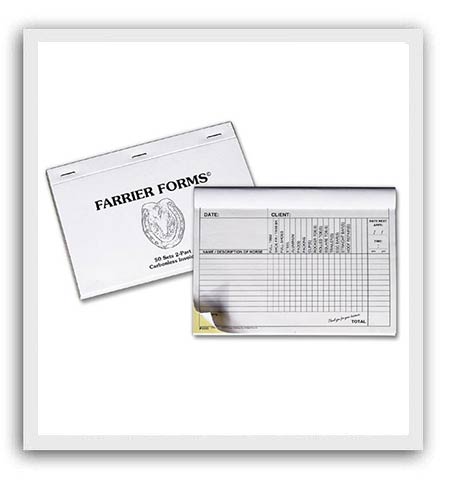 Farrier Invoicing Supplies