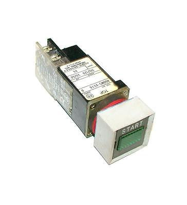 ALLEN BRADLEY ILLUMINATED GREEN START PUSHBUTTON MODEL 800MS-X016