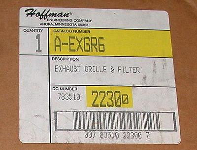 NEW HOFFMAN EXHAUST GRILLE AND FILTER KIT MODEL A-EXGR6 (3 AVAILABLE)