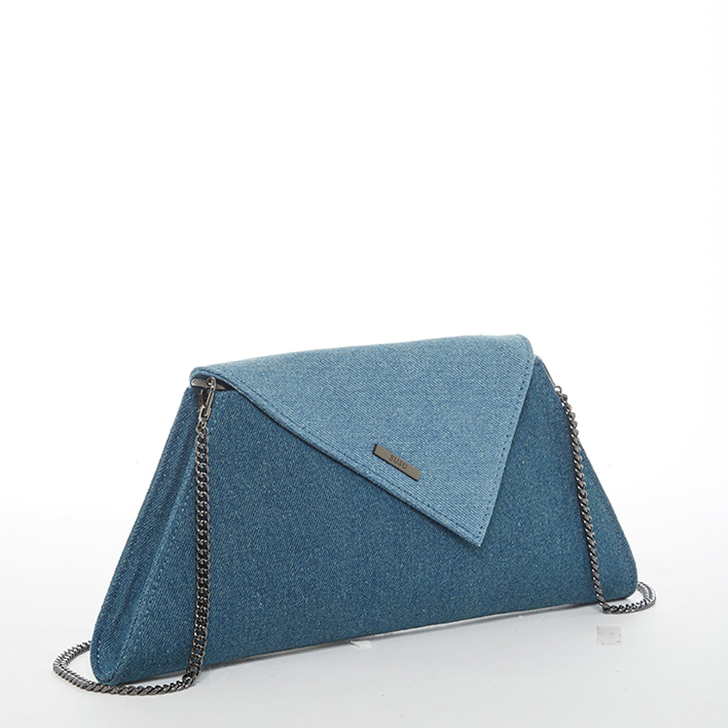 denim clutch bag