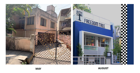 Freedom Tree Indiranagar - before and after