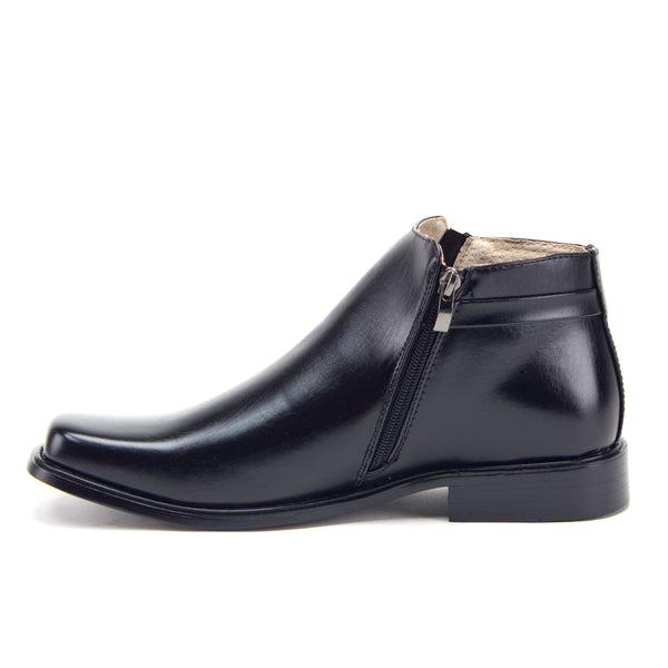 mens black square toe dress boots