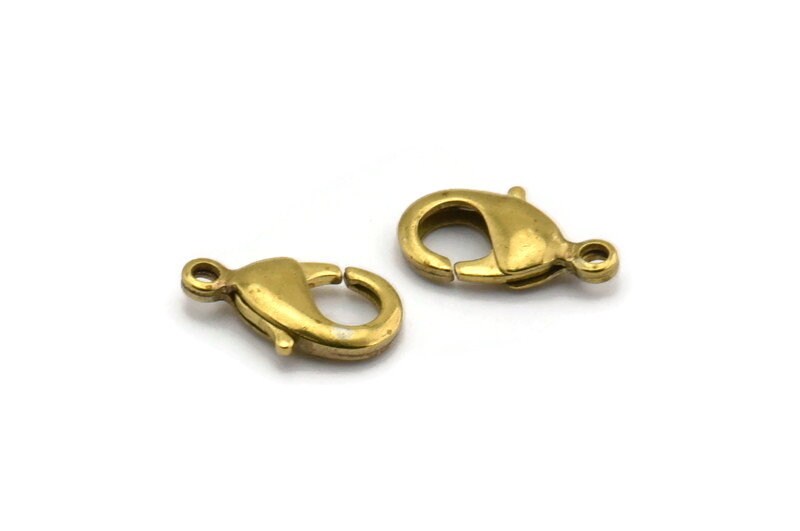 kontanter Forhandle nægte 15mm Parrot Clasp, 100 Raw Brass Lobster Claw Clasps (15x8mm) Bh505 A0 –  Yakutum Ltd.