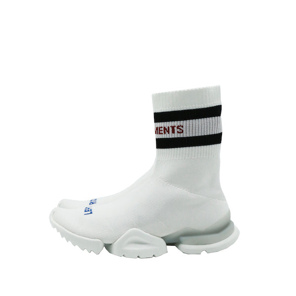 vetements white reebok edition sock pump high top sneakers