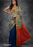 Exclusive Hand painted madhubani chanderi saree