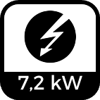 7,2 kW ladeeffekt