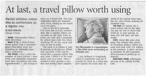 Pillowpackers appears in the Chicago Tribune