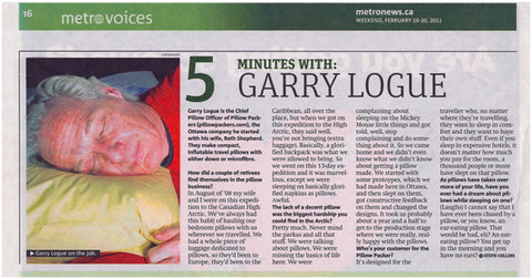 Gary Logue appears in Metro Newspaper