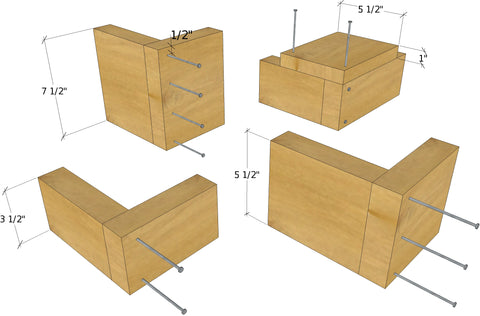 ways to attach different sized joists together