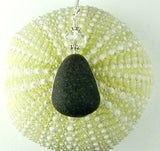 GENUINE Black Sea Glass Statement Necklace