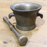 Old Brass Mortar and Pestle