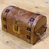 Vintage Italian Leather Trunk Box