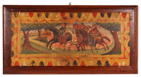Fragment of a painted Sicilian donkey cart
