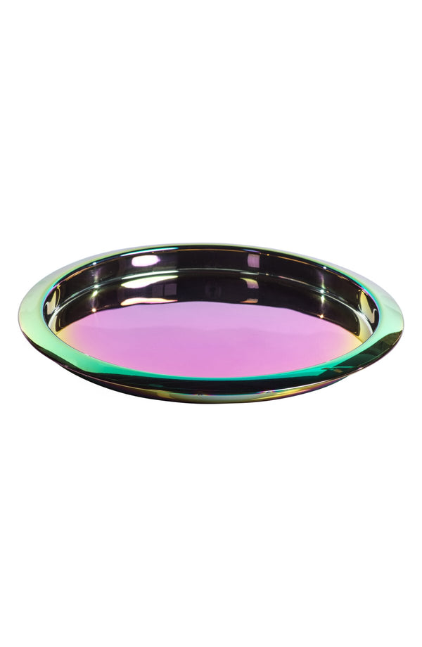 Stainless Steel Rainbow Round Serving Tray